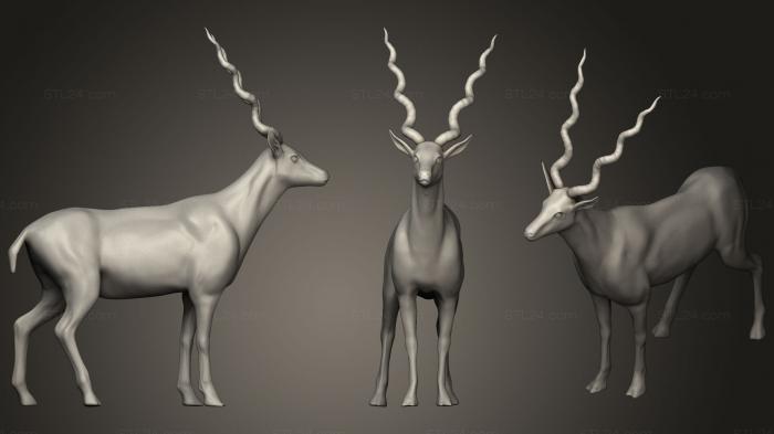 Animal figurines (Gold Antelope, STKJ_1017) 3D models for cnc